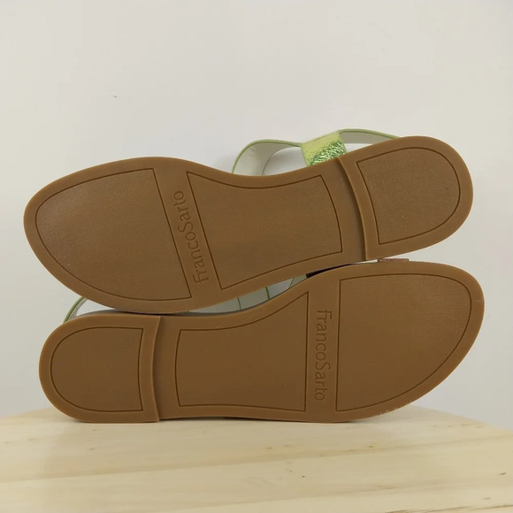 Franco Sarto Gess Sandals Sz 9 Metallic Rainbow Strappy Flat Sandals Multicolor - Picture 11 of 13